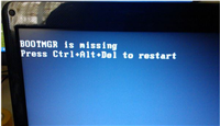 电脑开机黑屏出现错误bootmgr is missing的原因及解决方法