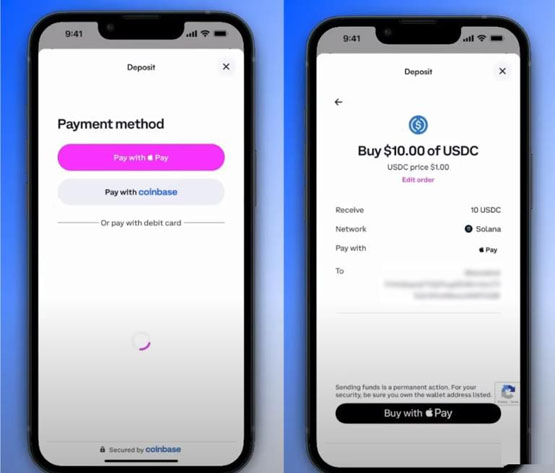 coinbase旗下onramp与apple pay整合!支持法币购买比特币、狗狗币等