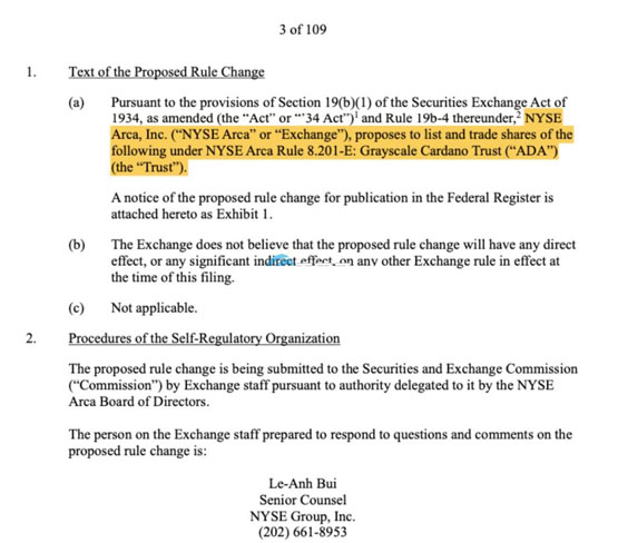 nyse代表灰度提交cardano现货etf！solana、xrp也在路上