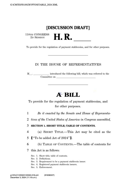 美国拟推稳定币监管新法！由联邦还是州政府主导成为监管焦点