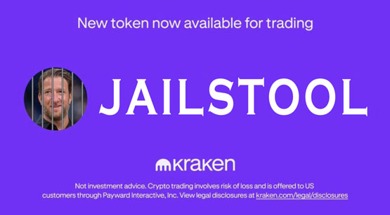 kraken宣布上架meme币jailstool！币价24小时内暴涨五万倍又急跌