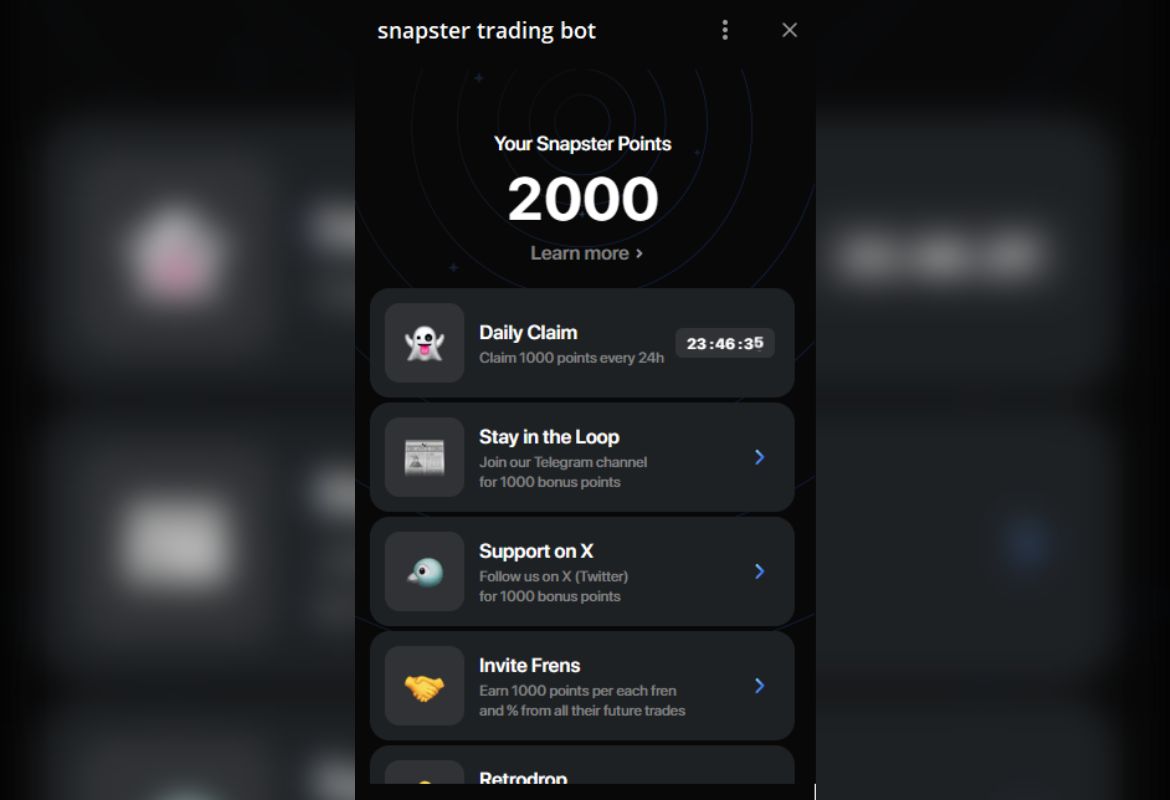 snapster trading
