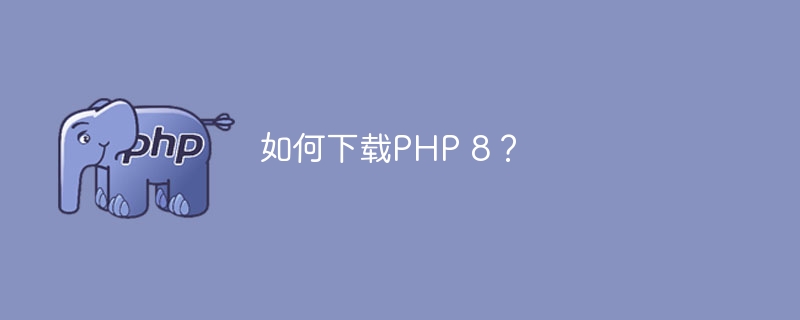 如何下载php 8？