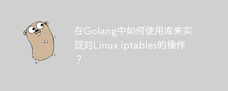 在golang中如何使用库来实现对linux iptables的操作？