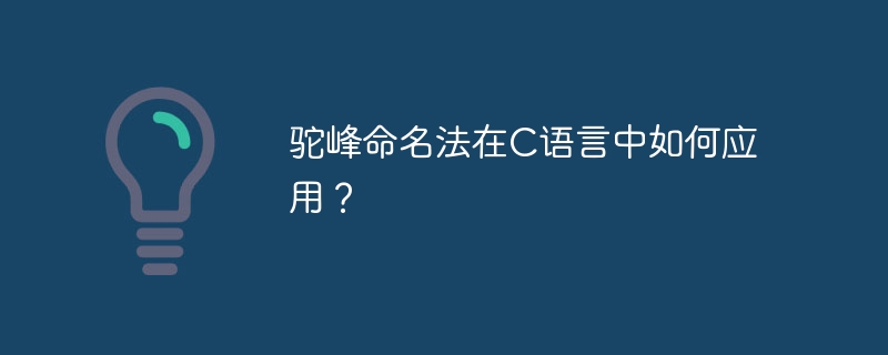 驼峰命名法在c语言中如何应用？