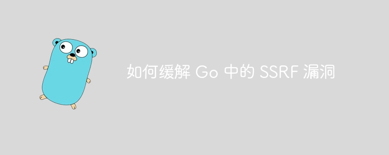 如何缓解 go 中的 ssrf 漏洞