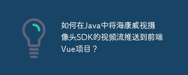 如何在java中将海康威视摄像头sdk的视频流推送到前端vue项目？