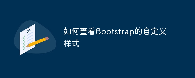 如何查看bootstrap的自定义样式