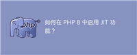 如何在 PHP 8 中启用 JIT 功能?