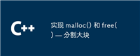 实现 malloc() 和 free() — 分割大块