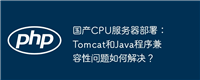 国产CPU服务器部署:Tomcat和Java程序兼容性问题如何解决?