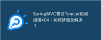 SpringMVC整合Tomcat启动报错404:如何排查及解决?