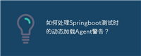 如何处理Springboot测试时的动态加载Agent警告？
