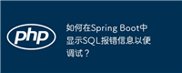 如何在Spring Boot中显示SQL报错信息以便调试？