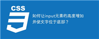 如何让input元素的高度增加并使文字位于底部?