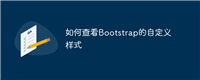 如何查看Bootstrap的自定义样式