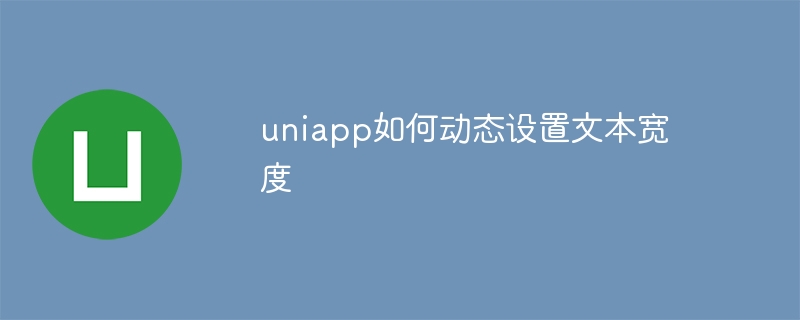 uniapp如何动态设置文本宽度
