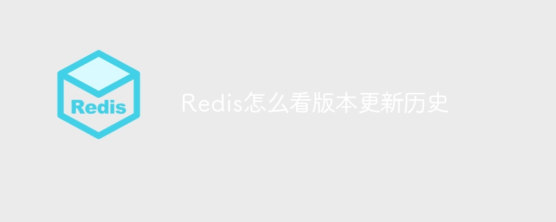 redis怎么看版本更新历史