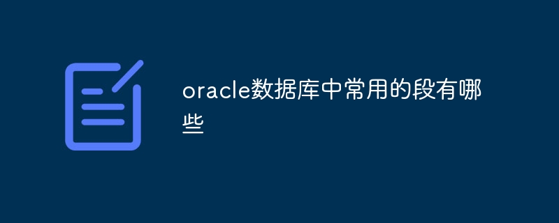 oracle数据库中常用的段有哪些