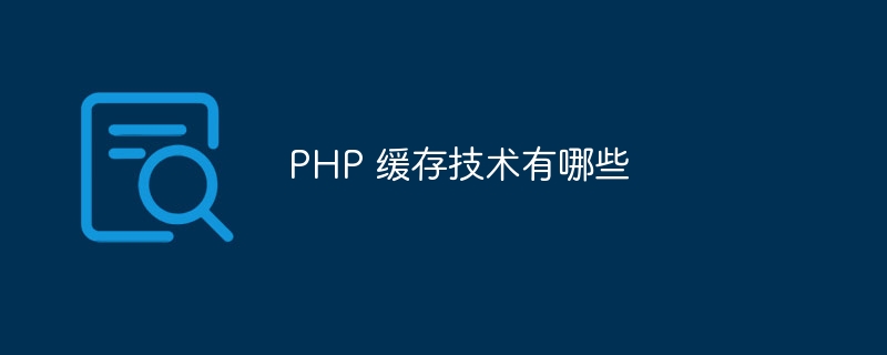php 缓存技术有哪些