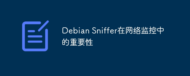 debian sniffer在网络监控中的重要性