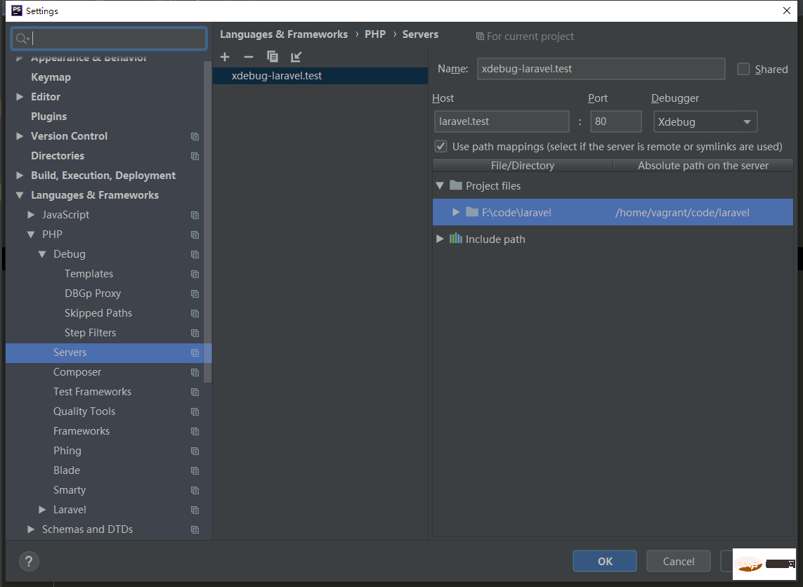 xdebug mapping