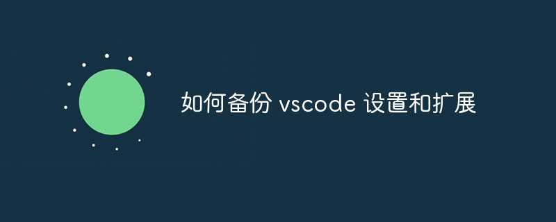 如何备份 vscode 设置和扩展