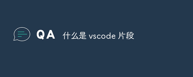 什么是 vscode 片段