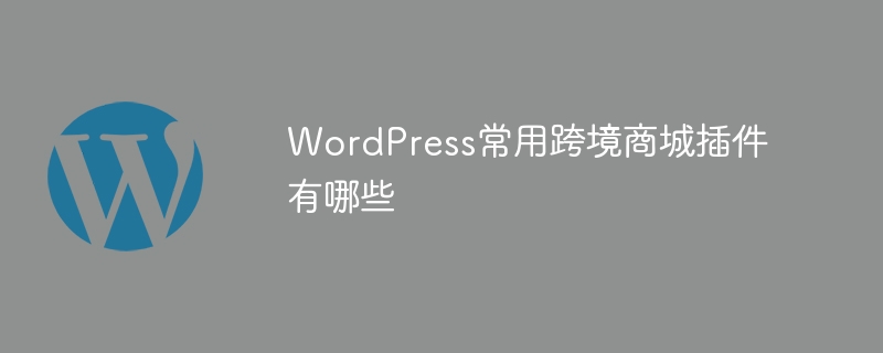 wordpress常用跨境商城插件有哪些