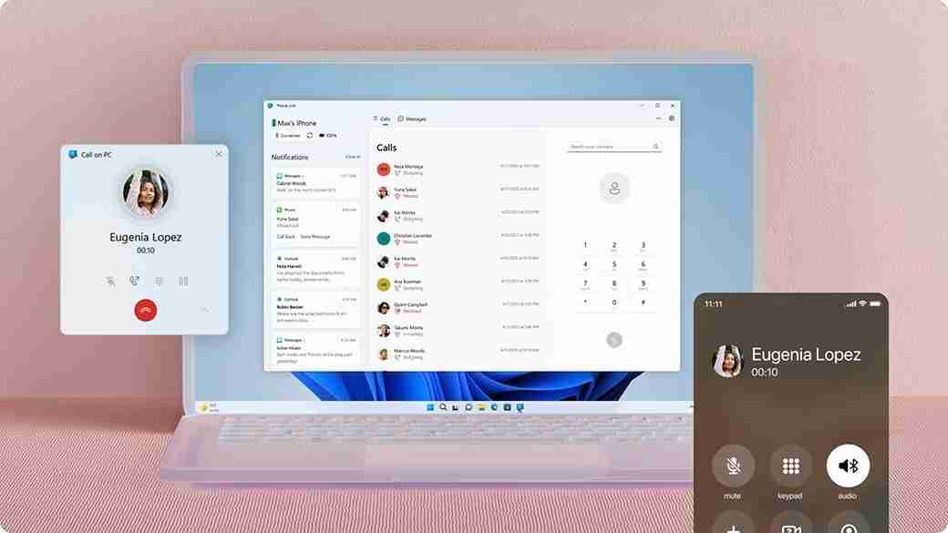 windows phone link 应用提醒用户：更新安卓 15 后无法显示特定