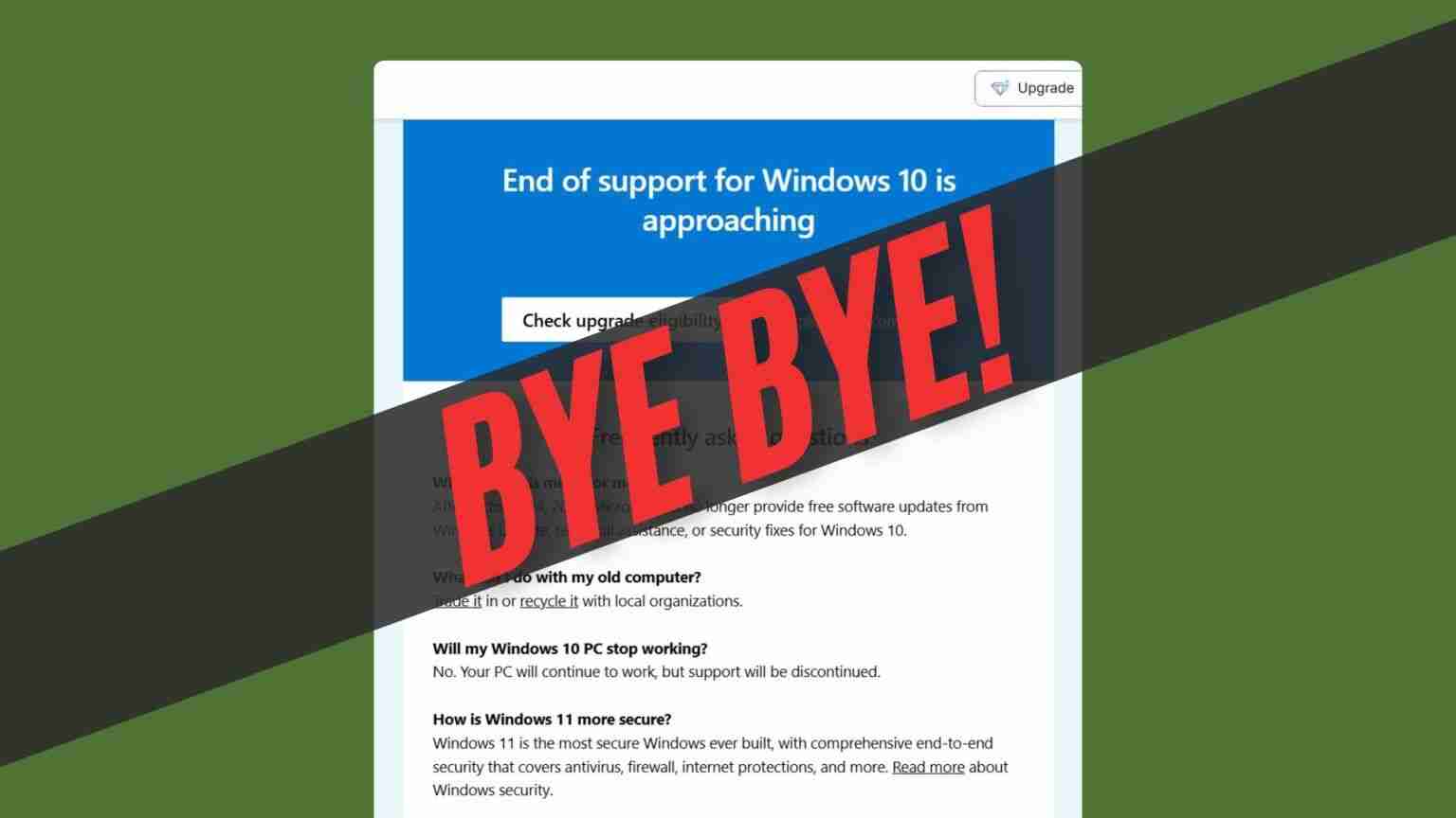 微软再发警示:“windows 10 支持即将结束”
