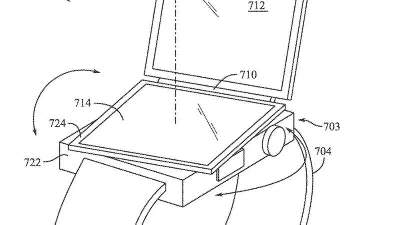 苹果获可折叠 apple watch 新专利 配备内外双摄像头