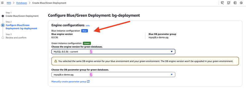 使用 aws 蓝/绿部署以零停机时间缩减 mysql rds 数据库的存储