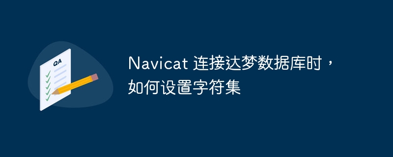 navicat 连接达梦数据库时，如何设置字符集