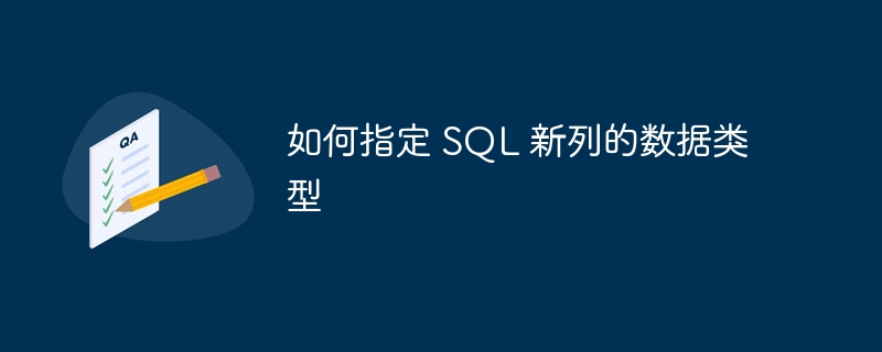 如何指定 sql 新列的数据类型