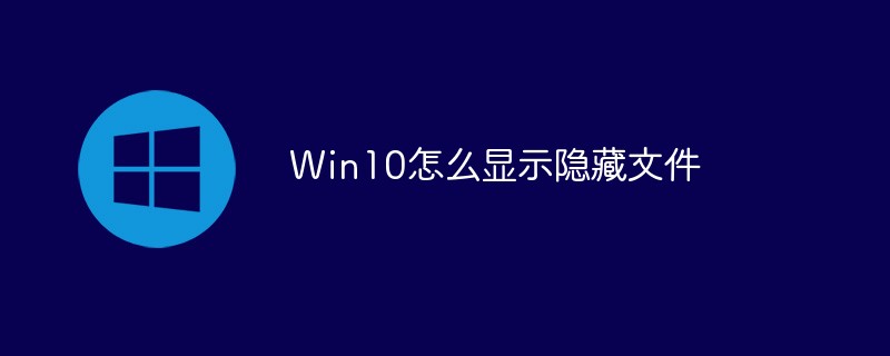 win10怎么显示隐藏文件