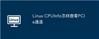 Linux CPUInfo怎样查看PCIe通道