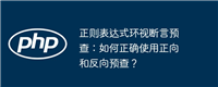 正则表达式环视断言预查:如何正确使用正向和反向预查?
