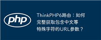 ThinkPHP6路由:如何完整获取包含中文等特殊字符的URL参数?