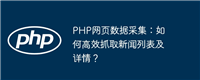 PHP网页数据采集:如何高效抓取新闻列表及详情?