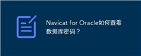 Navicat for Oracle如何查看数据库密码？