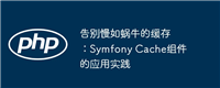 告别慢如蜗牛的缓存:Symfony Cache组件的应用实践