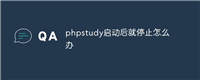 phpstudy启动后就停止怎么办