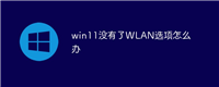 win11没有了WLAN选项怎么办