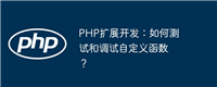 PHP扩展开发：如何测试和调试自定义函数？