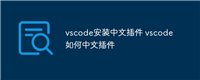 vscode安装中文插件 vscode如何中文插件