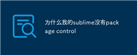 为什么我的sublime没有package control