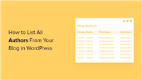 如何在 WordPress 中列出博客中的所有作者