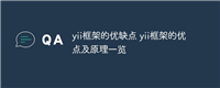 yii框架的优缺点 yii框架的优点及原理一览