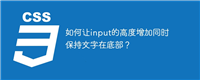 如何让input的高度增加同时保持文字在底部?